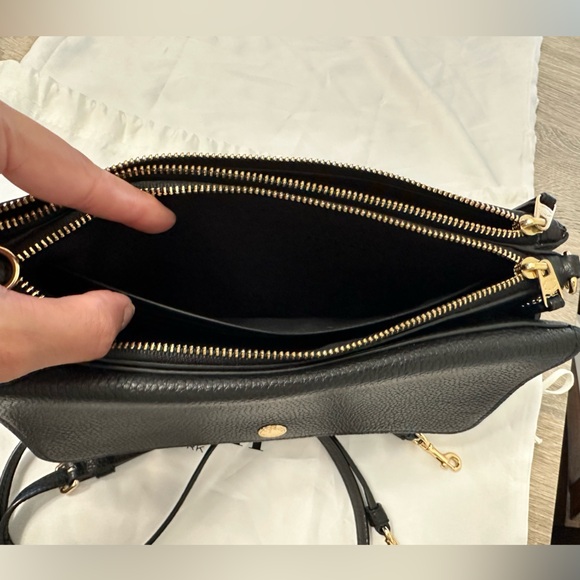 Coach Pebbled Black Leather Crossbody Bag - Picture 6 of 13